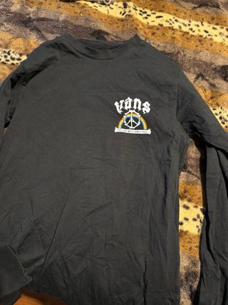 Camiseta Vans manga larga negra