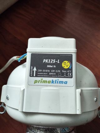 Extractor de aire 125mm
