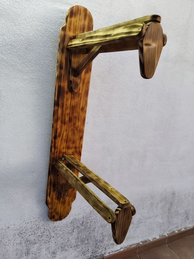 Montureros dobles de pared madera