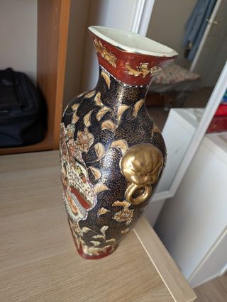 Jarrón chino antiguo estilo satsuma