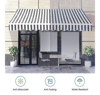 Toldo Rayas Azules y Blancas 3.5m x 3m