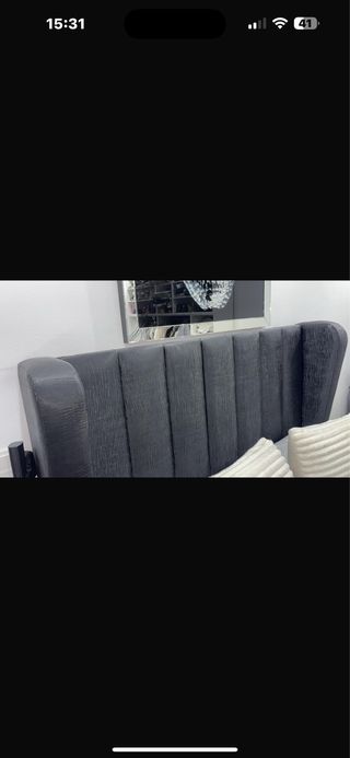 Cabecero Cama Tapizado negro cama 150cm