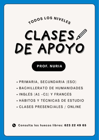clases de apoyo, clases todas las asignaturas