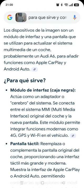 Pantalla Car Play Audi A6