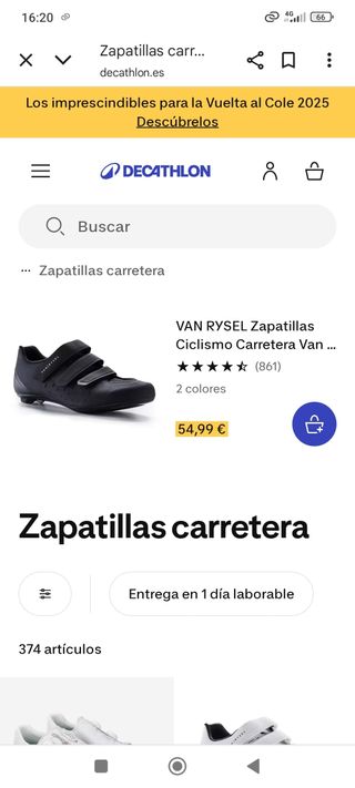 Zapatillas ciclismo carretera VAN RYSEL