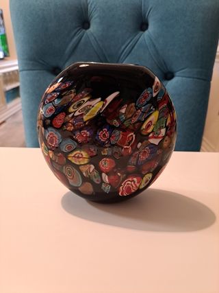 Jarrón negro Murano  de Aventurina y Murrina