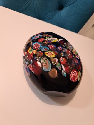 Jarrón negro Murano  de Aventurina y Murrina