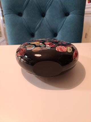 Jarrón negro Murano  de Aventurina y Murrina