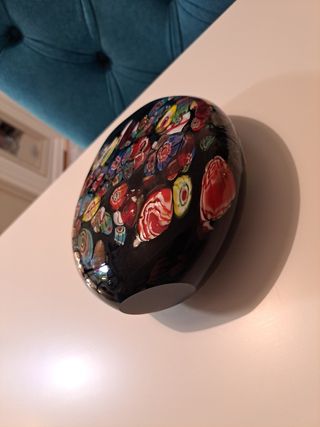 Jarrón negro Murano  de Aventurina y Murrina