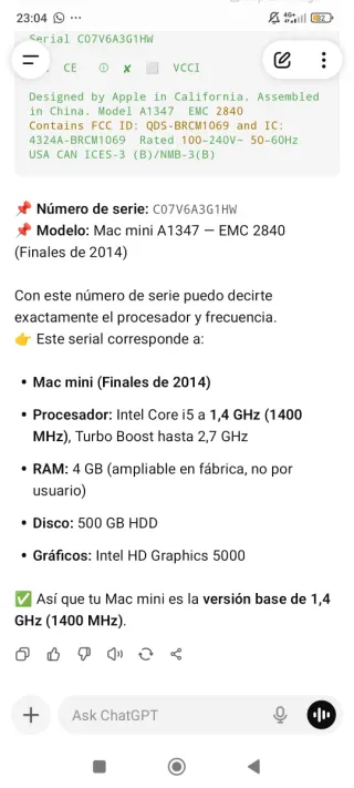 Mac mini 2014 (Windows y Mac)