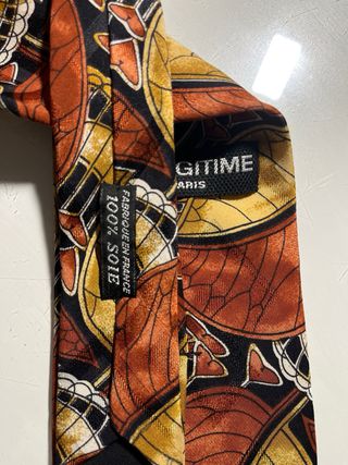 Corbata vintage de seda hecha en Francia