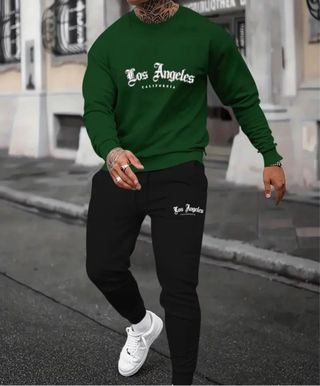 Conjunto Chándal Los Angeles Verde y Negro