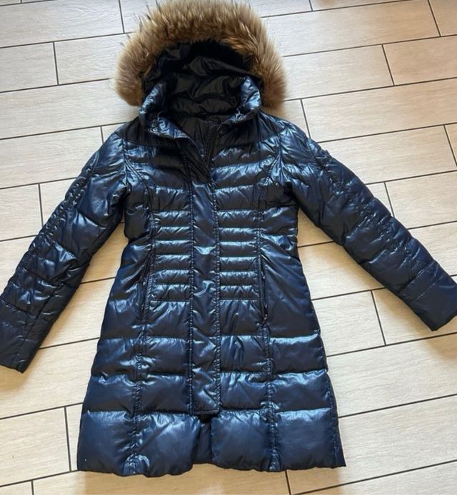 Piumino Hetrego Blu con Cappuccio Pelliccia