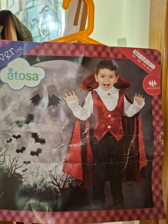 Disfraz Vampiro Niño Talla 3-4 Años
