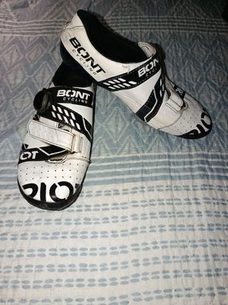 Botas Ciclismo Bont Blancas y Negras