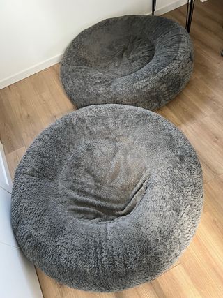 2 Cojines Copo para mascotas de 125cm. 2 fundas +