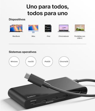 Hub Belkin USB-C Negro