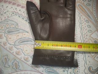 Guantes de piel de ovino marrones