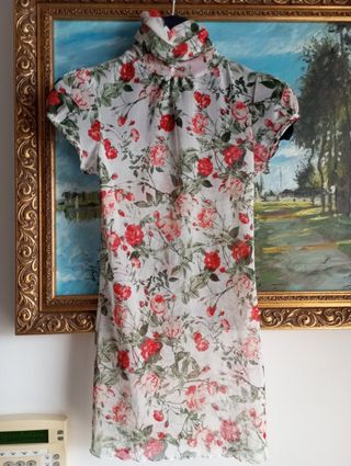 Canotta longuette floreale