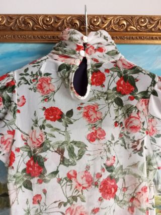 Canotta longuette floreale