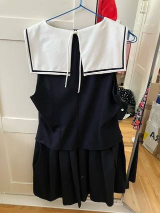 Vestido Zara marinero corto falda tablas
