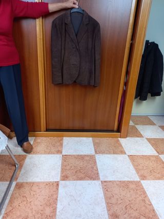 Chaqueta de ante marrón