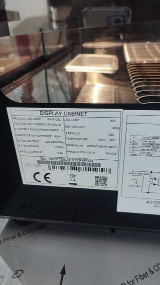 VITRINA EXPOSITORA CALIENTE DE SOBREMESA