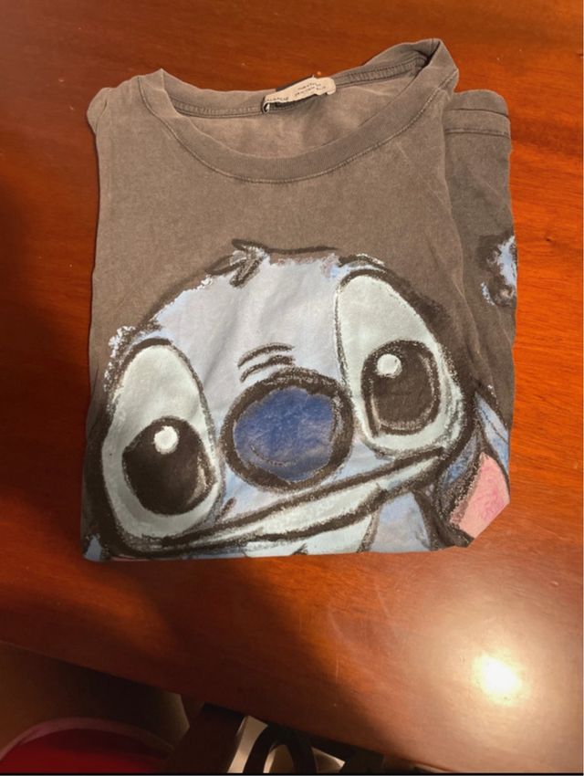 Camiseta Disney Talla Única Stitch Gris