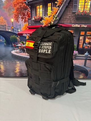 Mochila Táctica Militar 25L Negra pequeña mini 