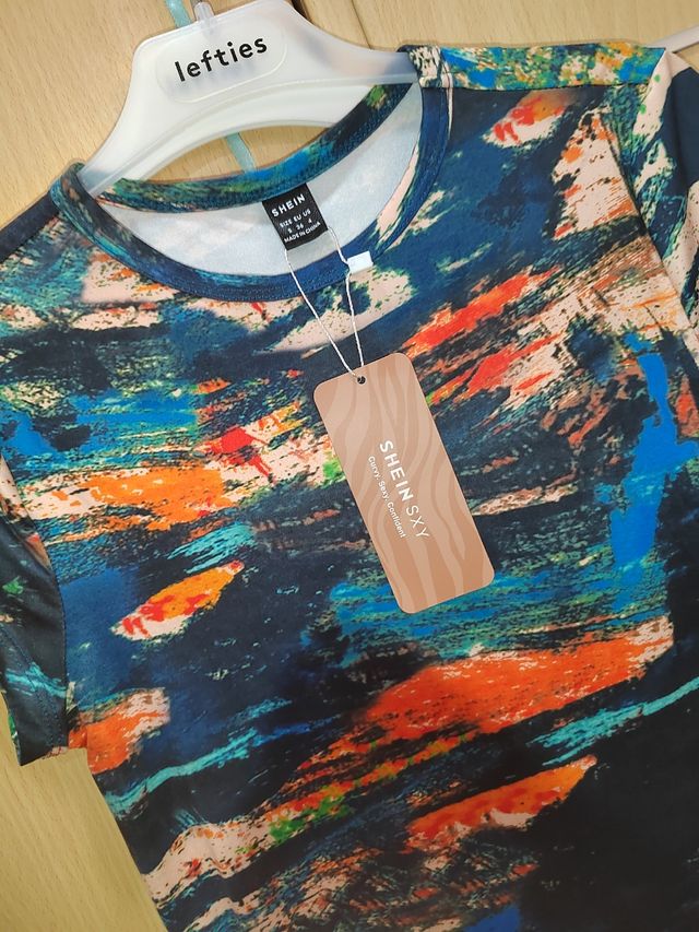 Vestido SHEIN estampado ajustado talla S