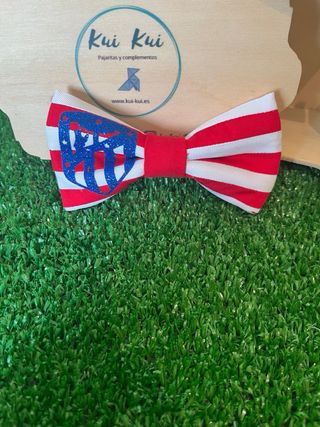 Pajarita Atlético de Madrid Rayas Rojas y Blancas