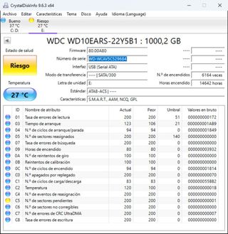 Disco Duro WD Caviar Green 1TB (amarillo)