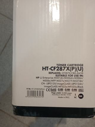 Tóner HP CF287X (U) Negro