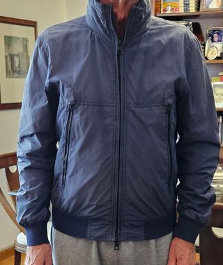 Cazadora bomber azul hombre