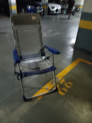 Silla de playa plegable con posiciones,buen estado