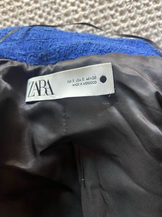 Traje Chaqueta Zara Azul Botones Dorados