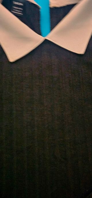 Maglia nera SHEIN con colletto bianco  tg S