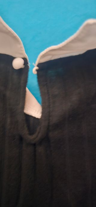 Maglia nera SHEIN con colletto bianco  tg S