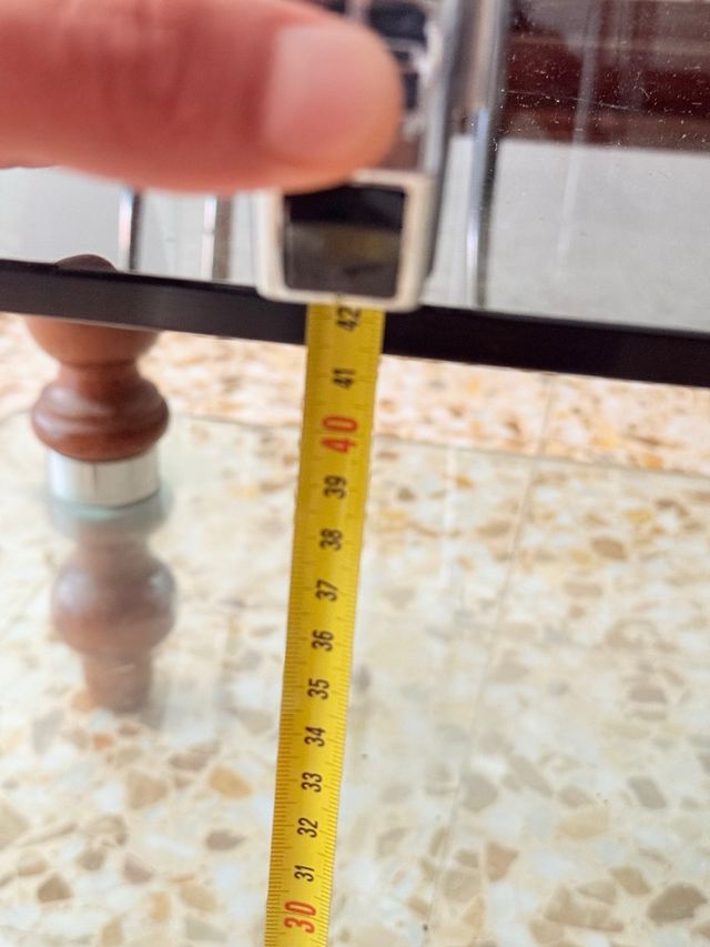 Tavolo in vetro e legno NEGOZIABILE