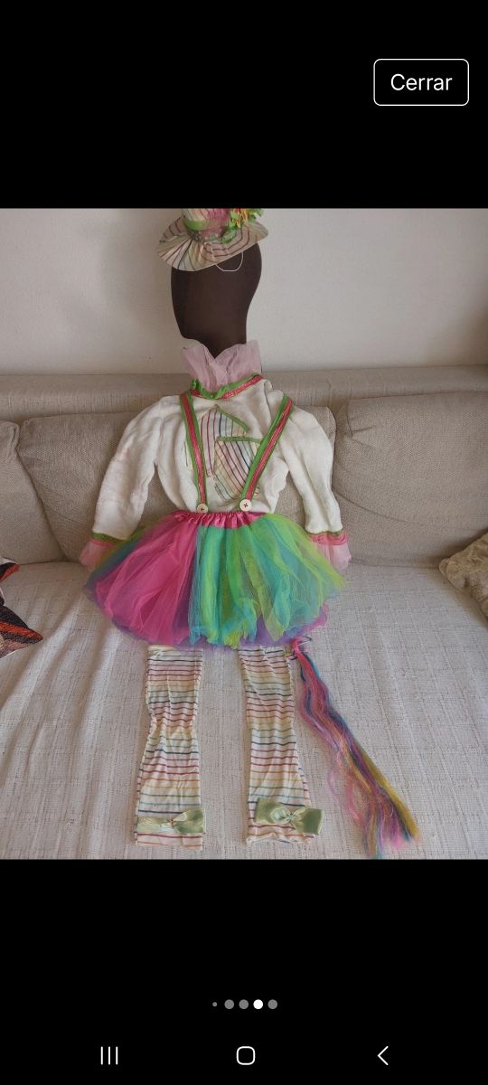 Disfraz payaso niña 4 años.