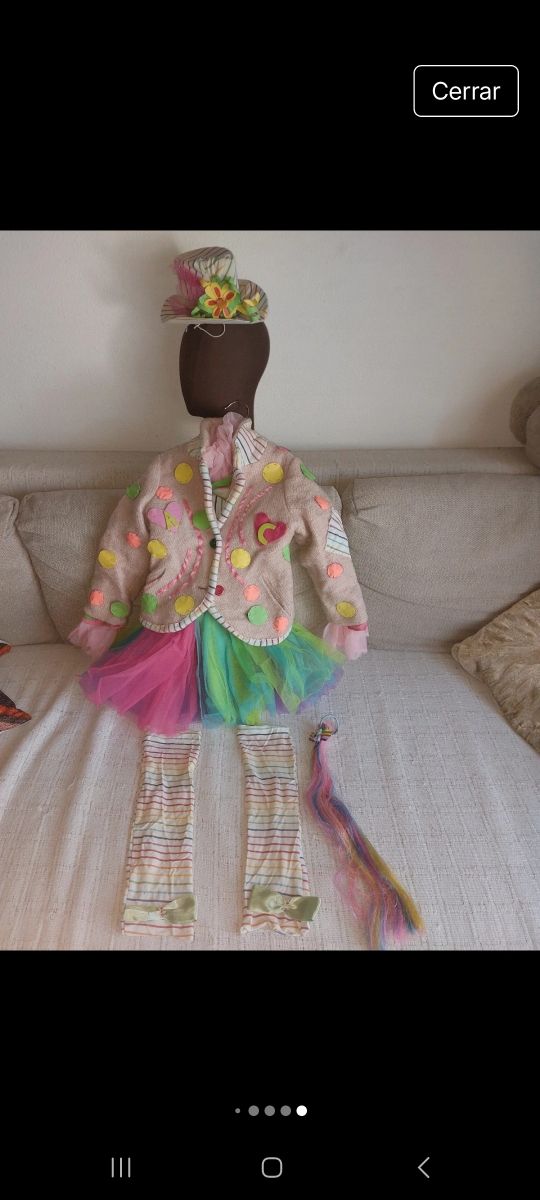 Disfraz payaso niña 4 años.