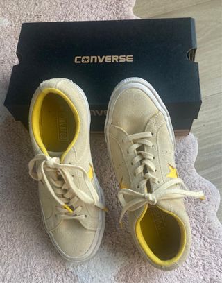 Zapatillas Converse Piel Amarillas Talla 38