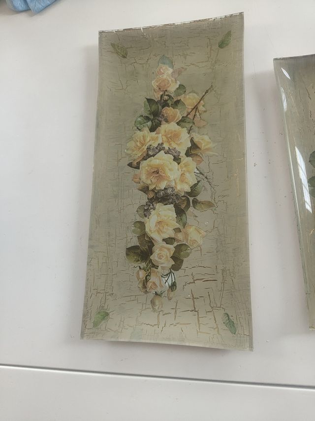 2 Bandejas Decorativas Florales