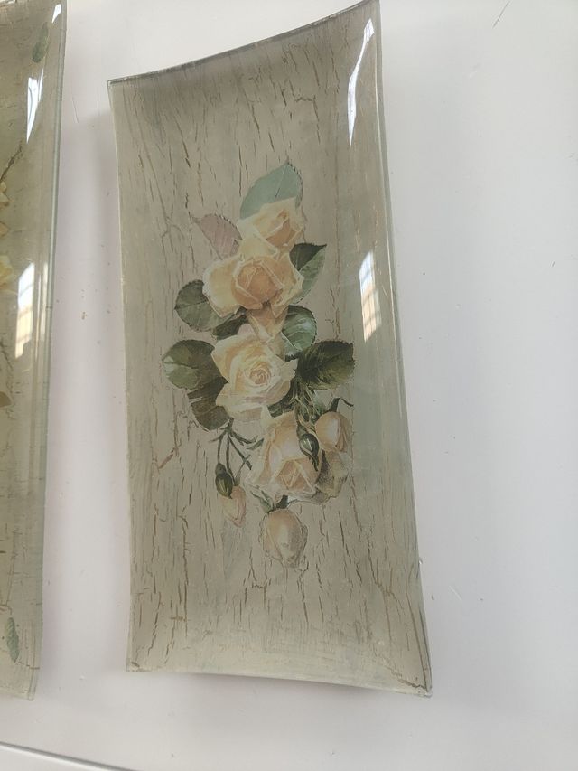 2 Bandejas Decorativas Florales