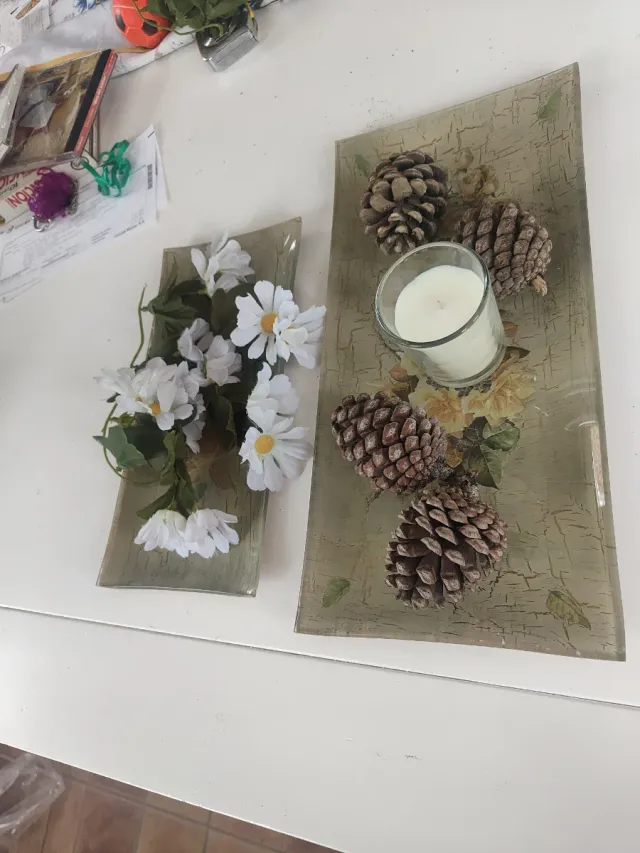 2 Bandejas Decorativas Florales