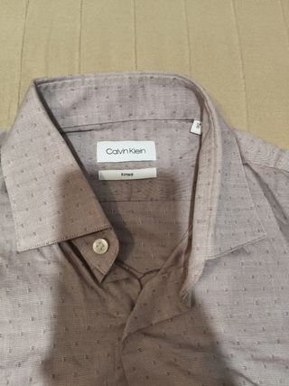 Camisa Calvin Klein Beige Talla 38/15(M/L)