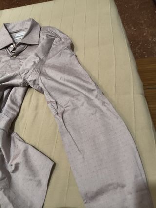 Camisa Calvin Klein Beige Talla 38/15(M/L)
