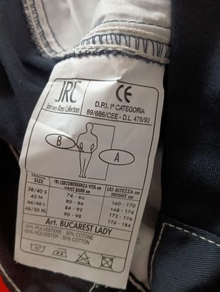 Pantaloni cargo neri donna tg S