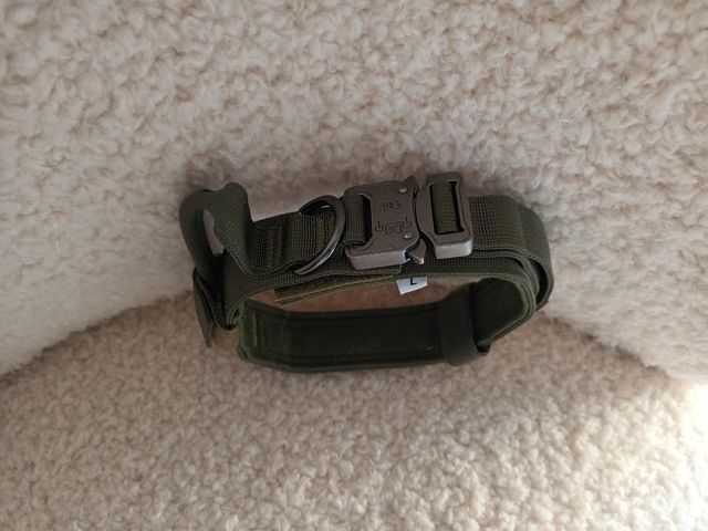 Collar perro nuevo Talla L  Color verde militar