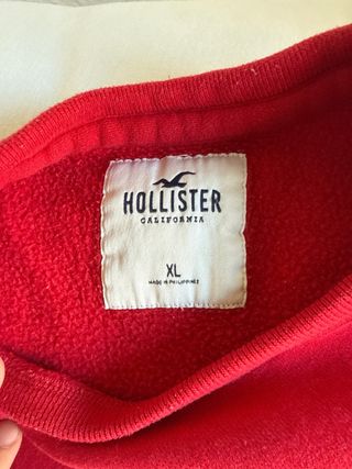 Sudadera Hollister bicolor roja y azul
